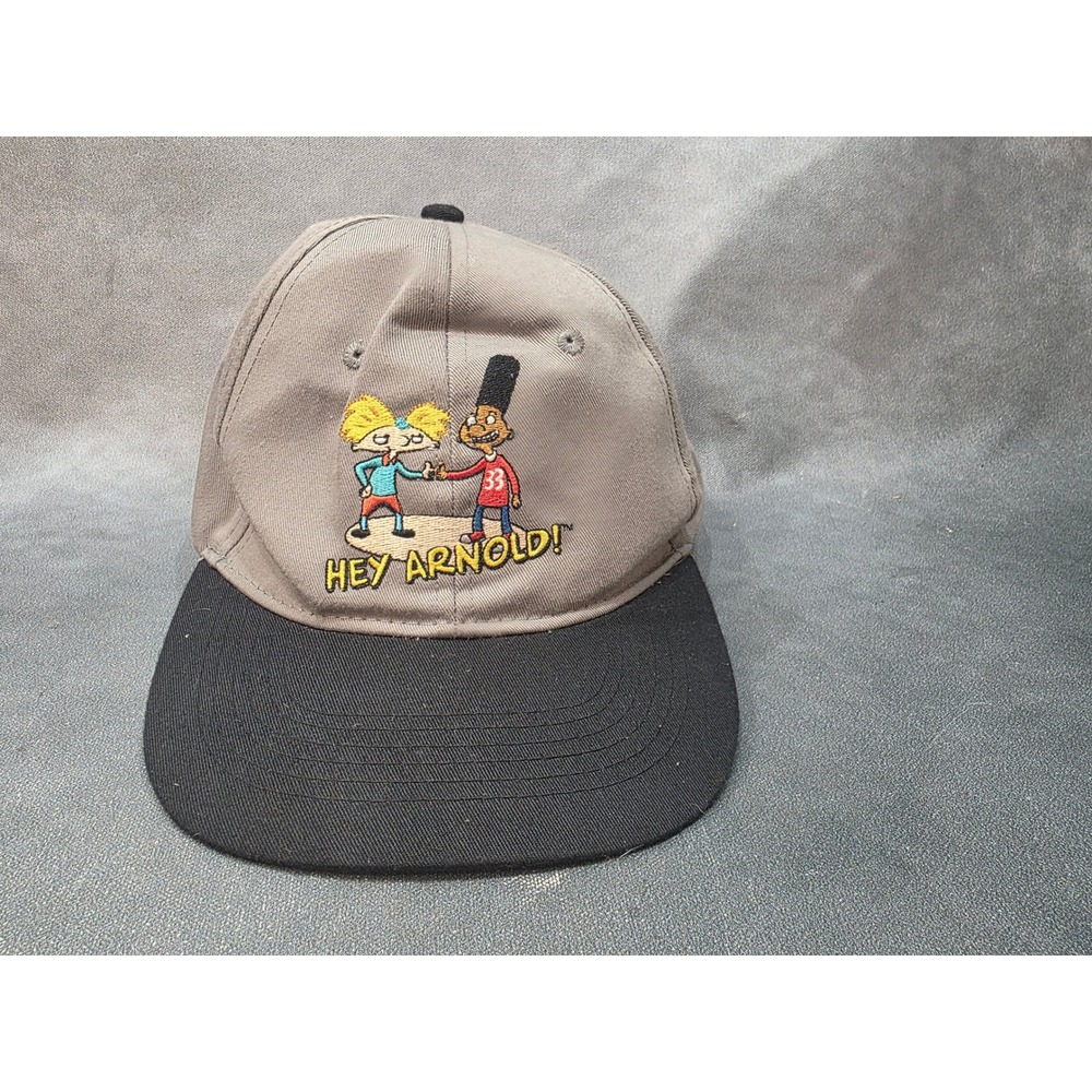 Nickelodeon Hey Arnold Gerald Snapback Hat Grey Black 2018 Viacom RN 109028 Cap